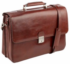 Aktentasche Bowatex Arbeitstasche Umhängetasche Leder Tasche 42cm Braun