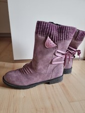 Strick Stiefel Stiefeletten mit Strick 41,5 42 (43) Lila Neu Damen 
