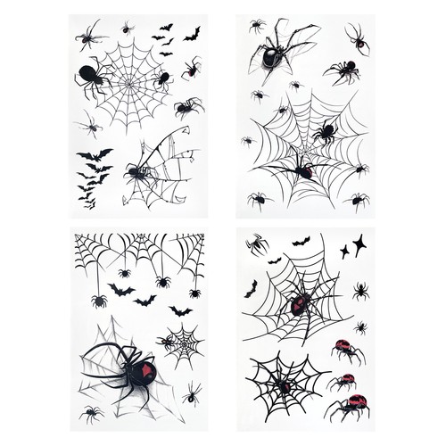 Tattoo set spinnen mit netz - set,