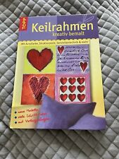 Keilrahmen kreativ bemalt - mit Acrylfarbe, Strukturpaste, Serviettentechnik ...