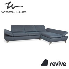 Willi Schillig Taoo Stoff Ecksofa Blau Grau manuelle Funktion Sofa Couch