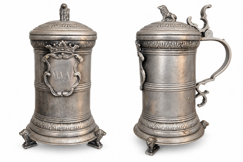 Alter zinnkrug mit deckel - alter,