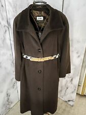 Jobis Mantel braun Gr 44 Angora Wolle Klassisch Winter Teddy Weich Luxus Coat