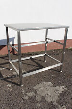 Edelstahl Arbeitstisch, Stehtisch 114x120x80 cm, Gastro Tisch, Metzgertisch