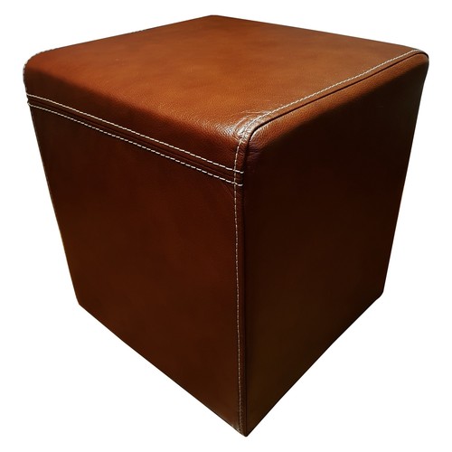 Braun echt leder hocker - echt,