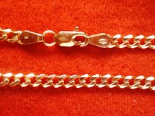 Panzerkette Gold 585 Länge 50 cm x 3 mm,Herrenkette Panzer 50 cm massiv Gold 585