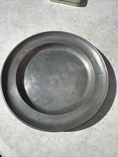 Original Zinn Teller antik alt um 1849 22,5 cm Punzen Stempel