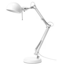 IKEA FORSÅ Arbeitsleuchte Weiß – Scandinavian Minimalist Design mit Glühbirne