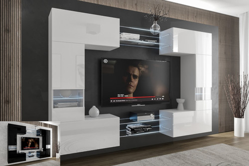 Moderne wohnwand schrankwand - moderne,