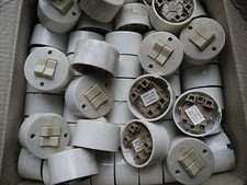 6 Serienschalter Aufputz DDR Schalter weiß rund