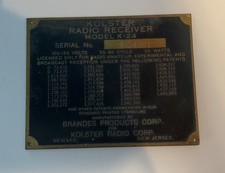 1928 Kolster Radio Receiver