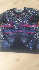 Taifun Damen Strickpullover schwarz blau pink Leopard Blumen Gr. 40 / 42  NEU