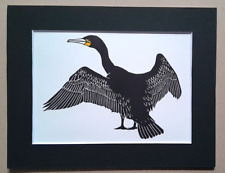 KORMORAN Linolschnitt Druck