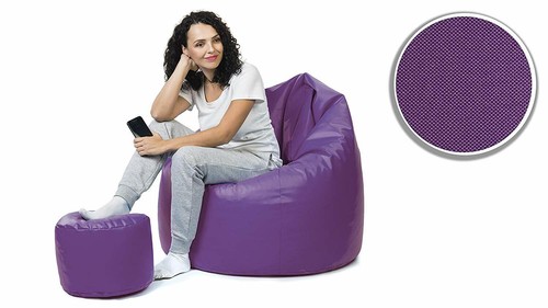 Sitzsack mit hocker - mit, beanbag