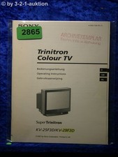 Sony Bedienungsanleitung KV 25F3D /29F3D Color TV (#2865)