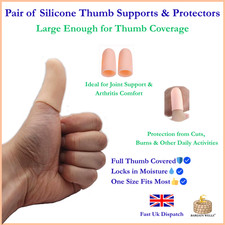 2x Daumen Finger Gel Silikon Schutz Abdeckung Zehenpartie Schutz Kappe Kappen Korrektor