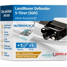 ANHÄNGERKUPPLUNG starr passt für LandRover Defender L316 ab 98 +7pol E-Satz ABE