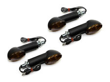 Blinker 4 Stück Cat Eye 40 mm schwarz E-geprüft Enduro für MZ KTM BMW Honda Kawa