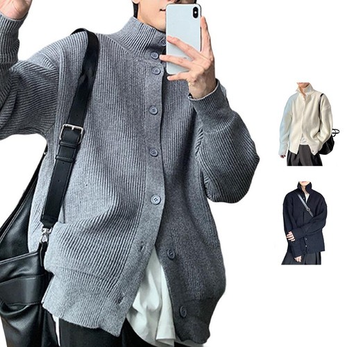 Herren polyester strickjacke - polyester,