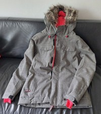 Modische O'Neill Snowboard Ski Skijacke Jacke Alpin Winter Damen Gr. L Grau/Pink