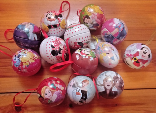 Disney weihnachtskugeln metall