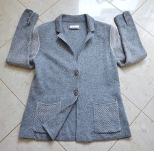 Nice Connection Dicke Warme Strick Jacke Kaschmir Wolle Gr. 40 42 L grau