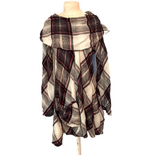 Damen Midi Kleid Schwarz Weiß