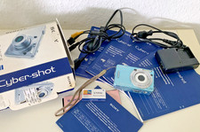 Sony Cyber-shot DSC-W55 7.2MP komplett! - blue | defekt/Ersatzteil