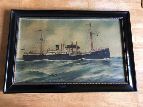 ölgemälde frachtschiff - Ölgemälde,