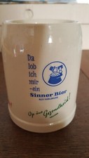 Alter Porzellanbierkrug Sinner Karlsruhe 0,25 PROST in 7 verschiedenden Sprachen