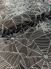 PVC Tischdecke SPIDER Netz Halloween schwarz Wachstuch eckig Breite x Länge