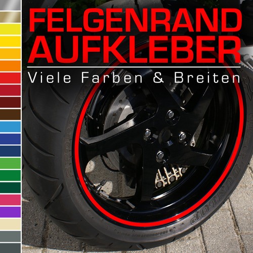 Felgenrandaufkleber 4mm für