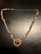 Halskette mit Anhänger Kieselstein Halskette Schmuck 55 cm