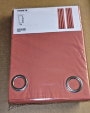 IKEA MERETE Gardinen Vorhang (145x250cm) 2 Gardinenschal hell braunrot Abdunkeln
