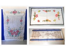 Verschiedene Tischdecken,Tischläufer, Schrankvorhang DDR