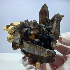 Große Rauchquarz, Schörl Turmalin, Orthoklas Stufe Erongo, Namibia 97*80*41mm