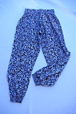 7/8 Schlupfhose Damen  Gr. 36/38  schwarz/weiß  Viskose Sommerhose luftig leicht