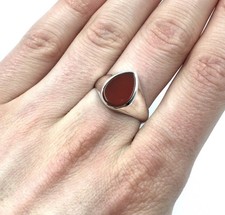 925 Silber Ring roter Karneol