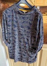 White Stuff KurzKleid  Gr. EU 42,  Marineblau-Weiß, 75cm lang,Seitentaschen