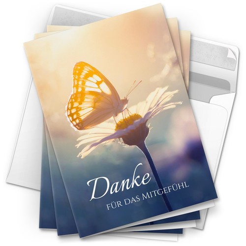 Trauer danksagungskarten set - trauer,