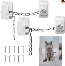 2 Stück Fensterschlösser türkette ohne bohren, Fenstersicherungen Kinder für UPV