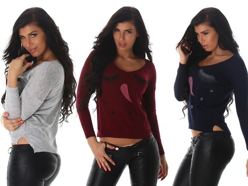 Sexy langarm pullover - sexy,