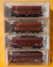 Fleischmann 2x 8522, 2x 852321 DR / DB braun Großraum-Selbstentladewagen