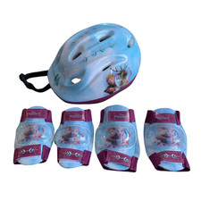 Kinder Set Fahrradhelm, Helm, Ellenbogen und Knie Schoner, Eiskönigin
