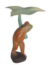 VINTAGE Frosch aus Holz