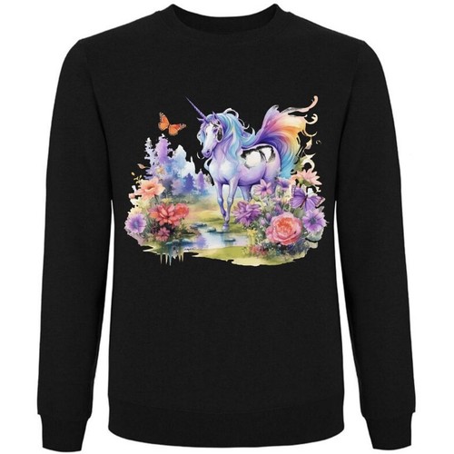 Sweatshirt schwarz einhorn - sweatshirt,