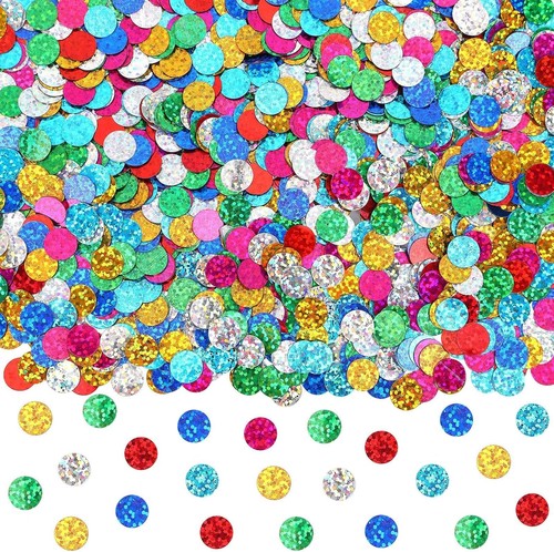 Konfetti rund bunt glitzer - rund,