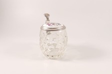 Bierkrug Humpen Bierseidel Glas Thüringen Zinndeckel Wappen bemalt mit Widmung