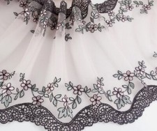 1 Meter Spitzenborte Schwarz