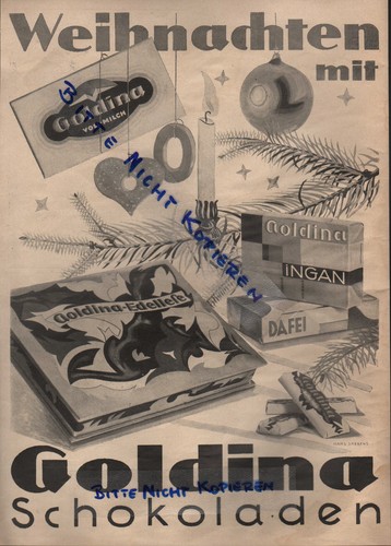 Bremen werbung 1924 goldina - bremen,,